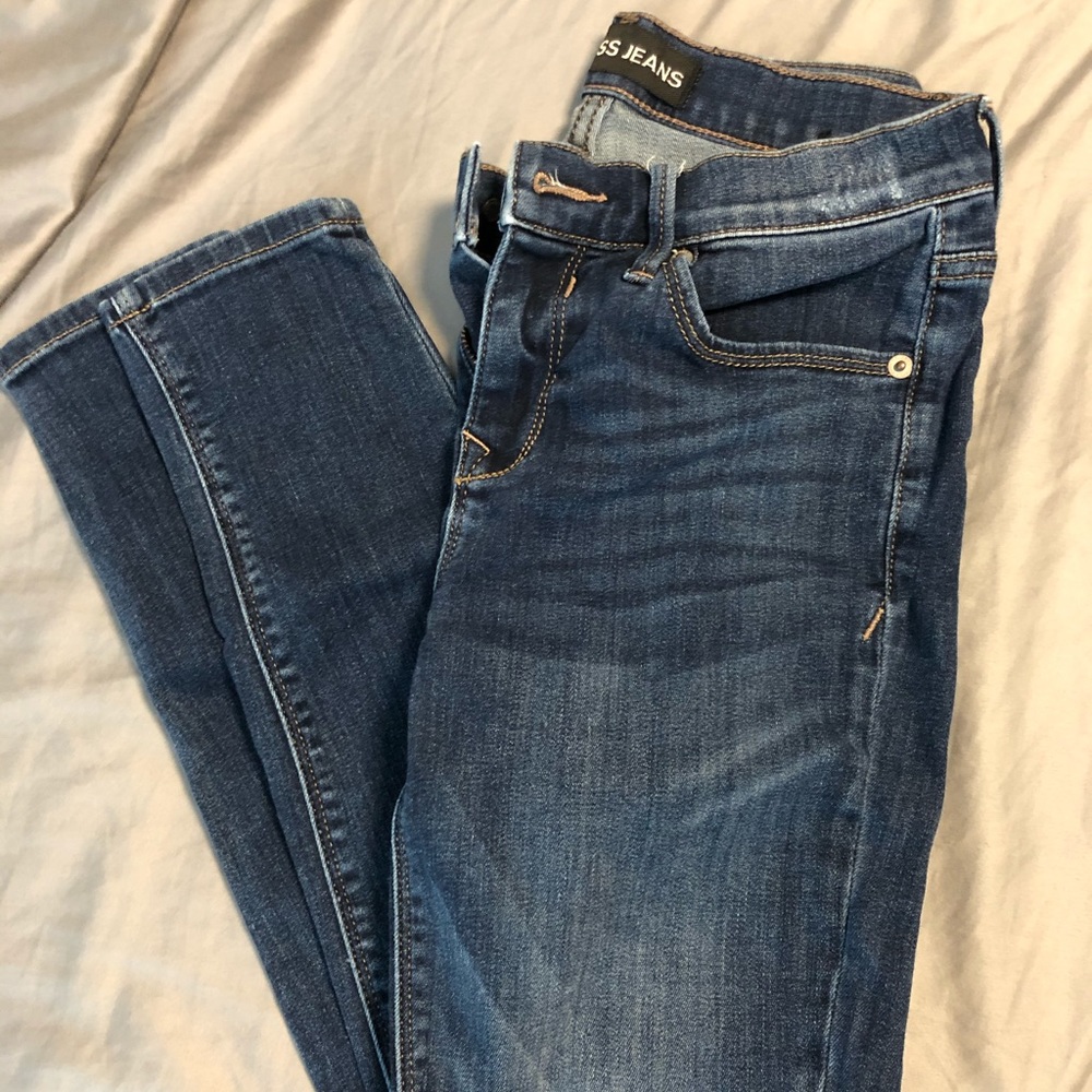 Express dark wash leggings/jeans